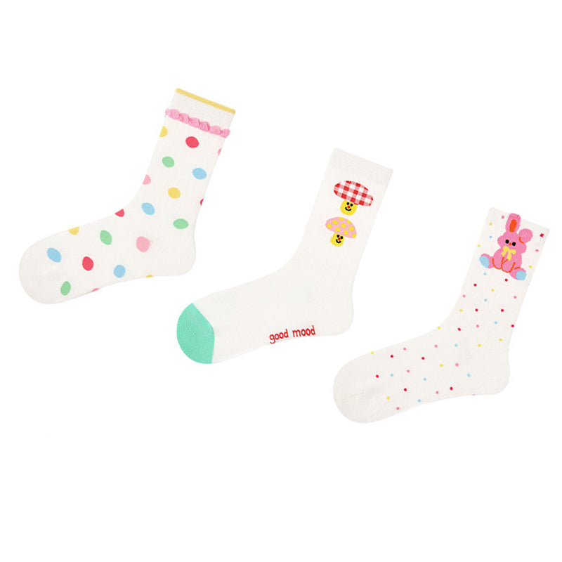 Women Pack Of 3 Patterned Cotton Ankle Length Socks