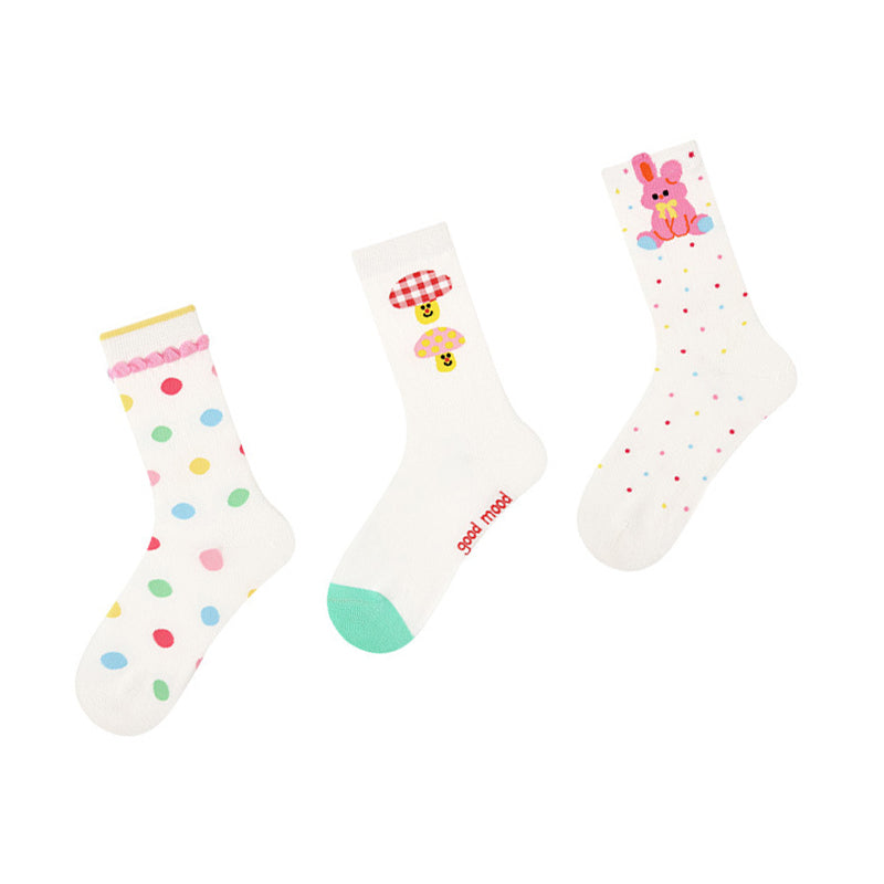 Women Pack Of 3 Patterned Cotton Ankle Length Socks