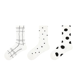 Women Pack Of 3 Printed Cotton Calf Length Socks