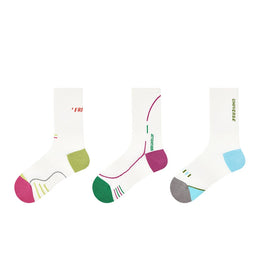 Women Pack Of 3 Patterned Cotton Calf Length Socks