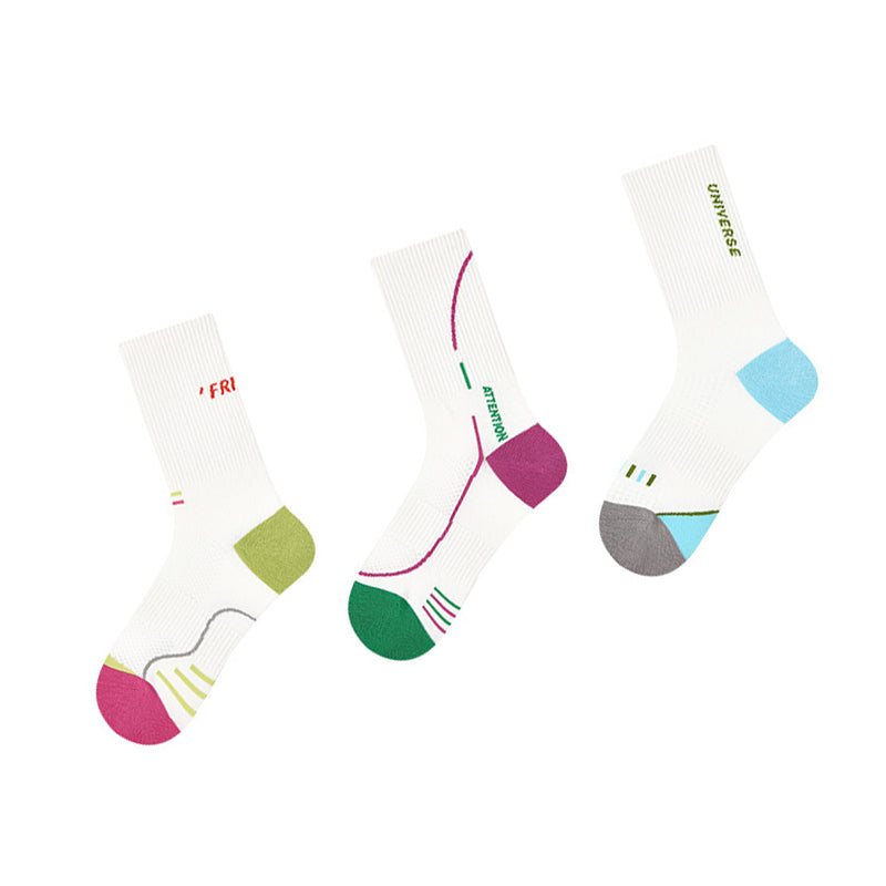 Women Pack Of 3 Patterned Cotton Calf Length Socks