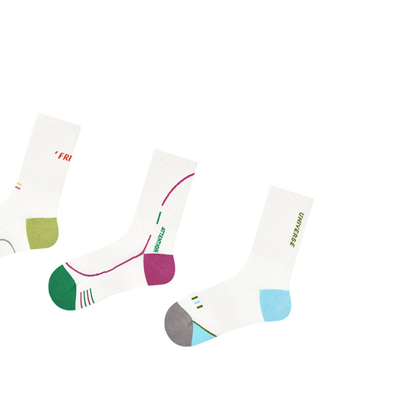 Women Pack Of 3 Patterned Cotton Calf Length Socks