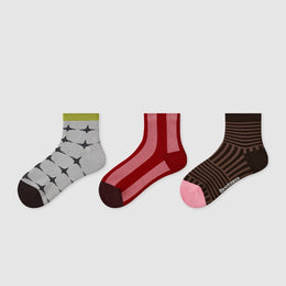 Women Pack Of 3 Patterned Ankle Length Socks