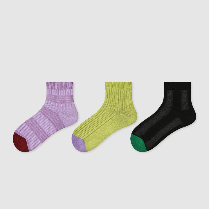 Women Pack Of 3 Patterned Ankle Length Socks