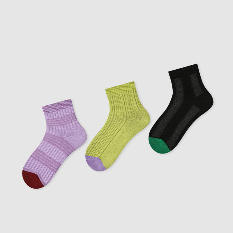 Women Pack Of 3 Patterned Ankle Length Socks