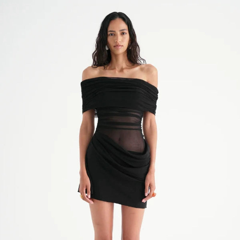 Women Off-Shoulder Sheath Mini Dress