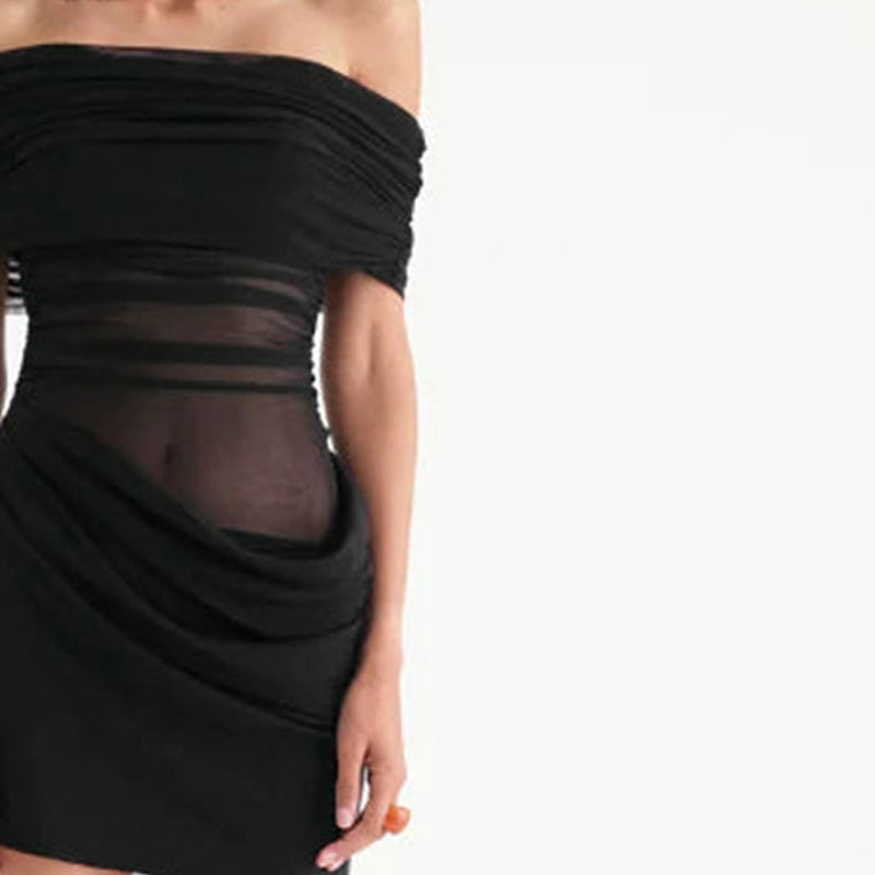 Women Off-Shoulder Sheath Mini Dress