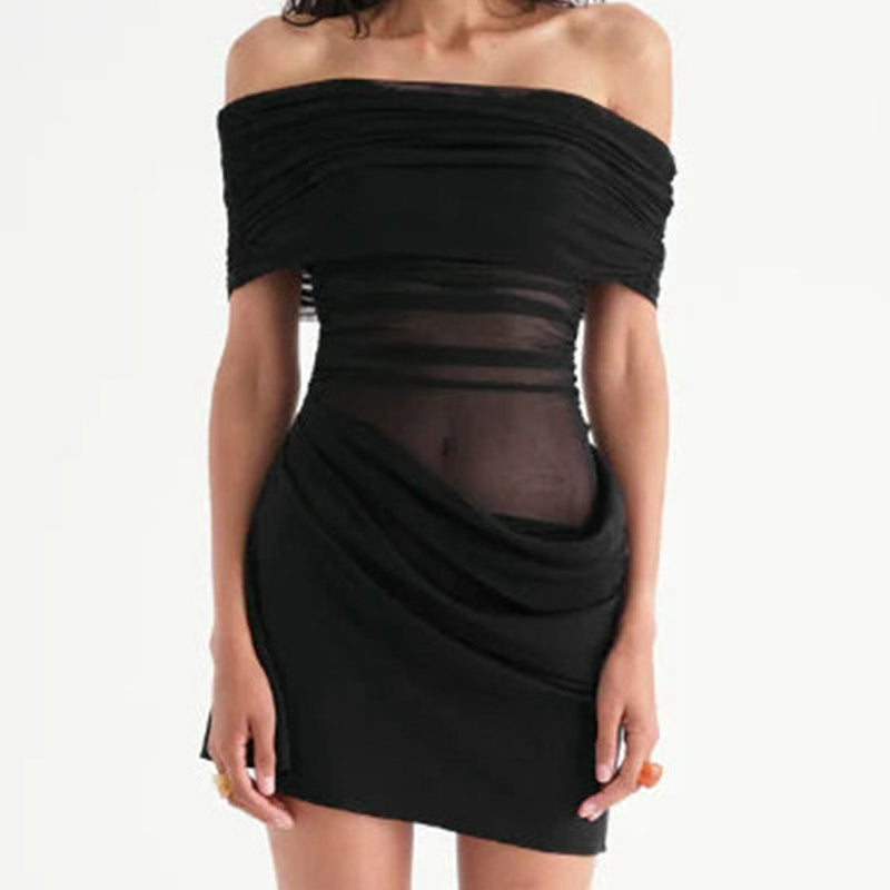 Women Off-Shoulder Sheath Mini Dress