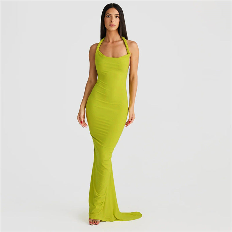 Off-Shoulder Ruched Bodycon Maxi Dress