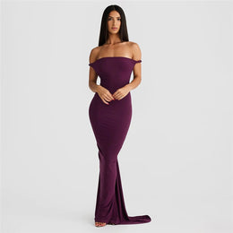 Women Off-Shoulder Bodycon Maxi Dress