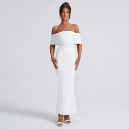 Women Off-Shoulder Bodycon Maxi Dress