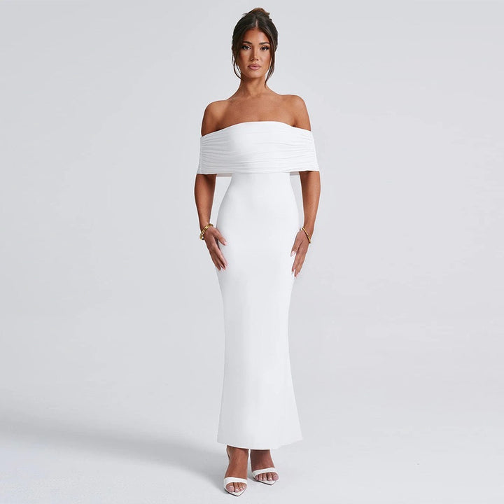 Women Off-Shoulder Bodycon Maxi Dress
