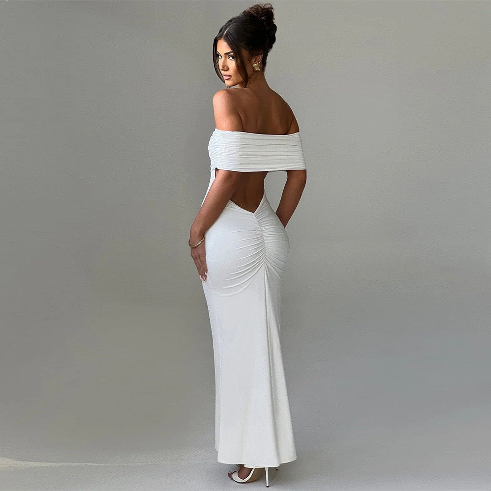 Women Off-Shoulder Bodycon Maxi Dress