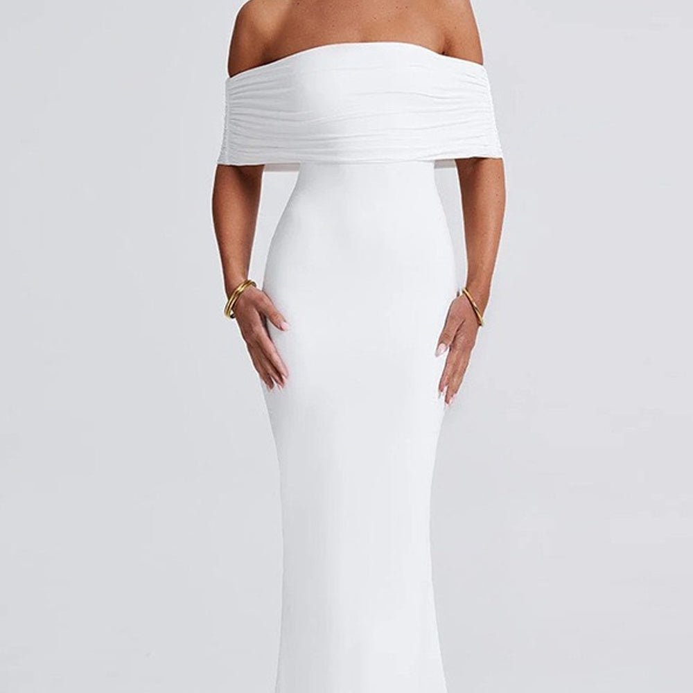 Women Off-Shoulder Bodycon Maxi Dress