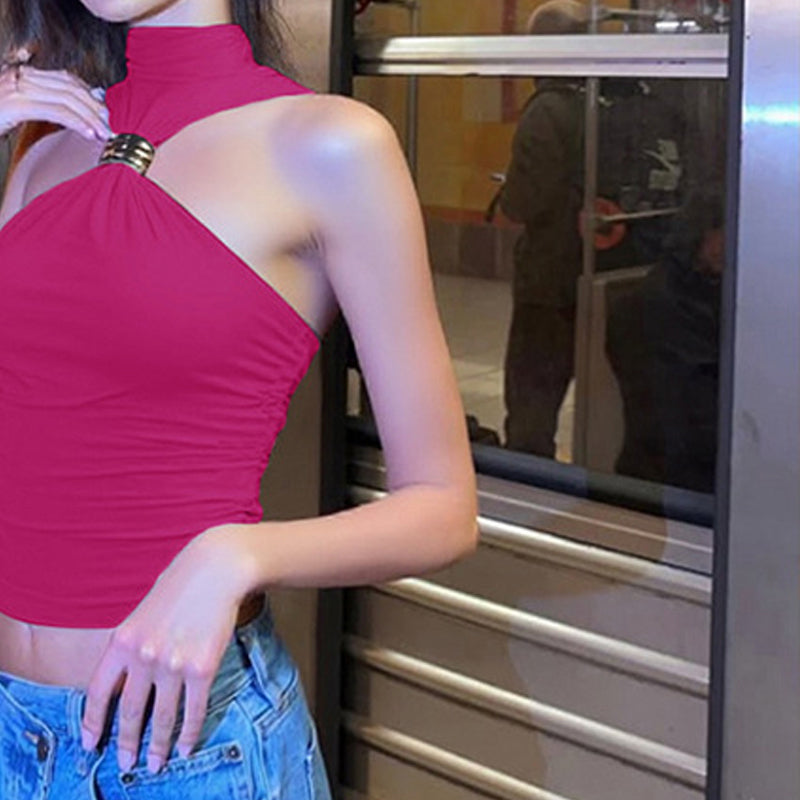 Women Halter Neck Crop Top