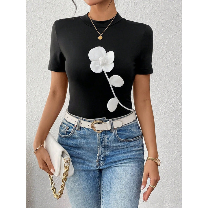 Women Floral High Neck Top