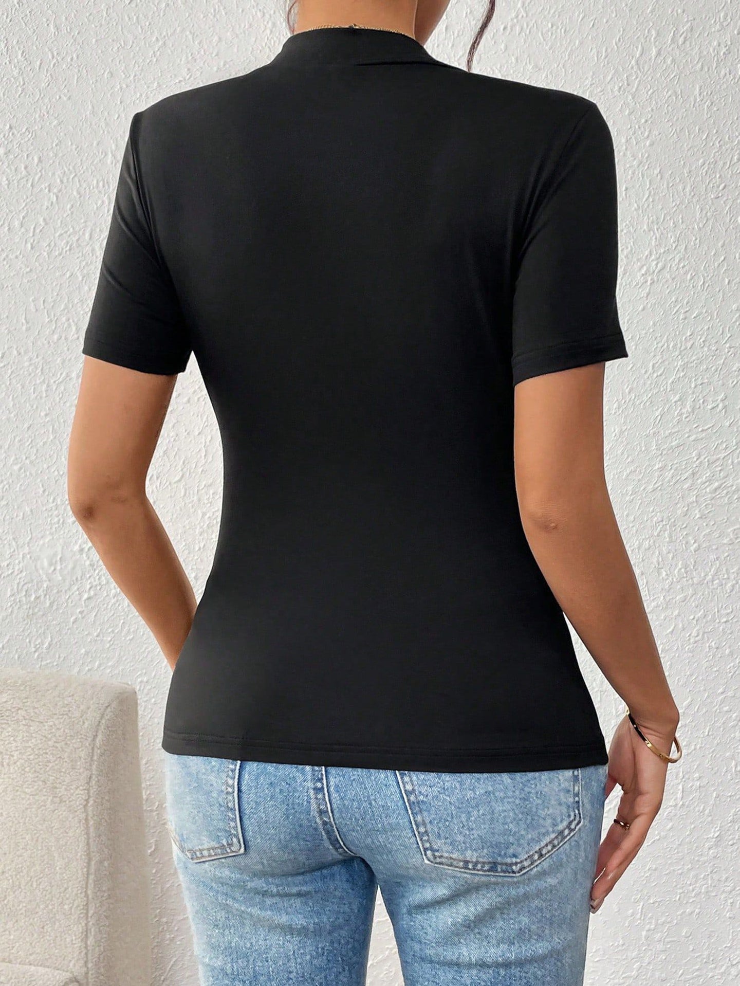 Women Floral High Neck Top