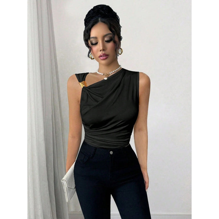 One Shoulder Sleeveless Top