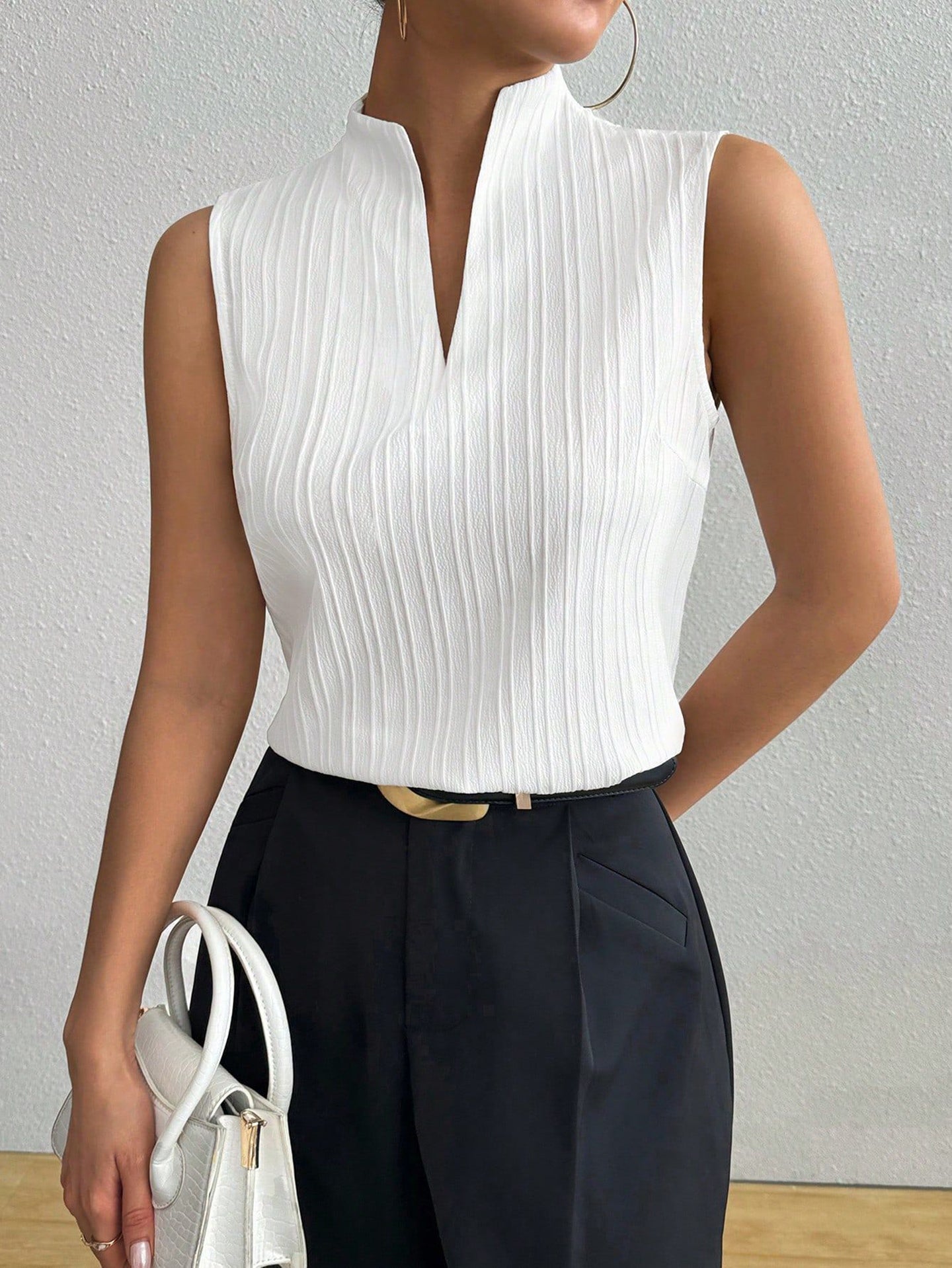 Striped V-Neck Top