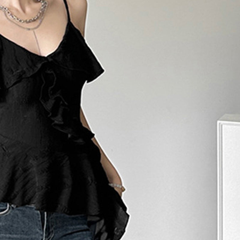 Women Solid High-Low Top