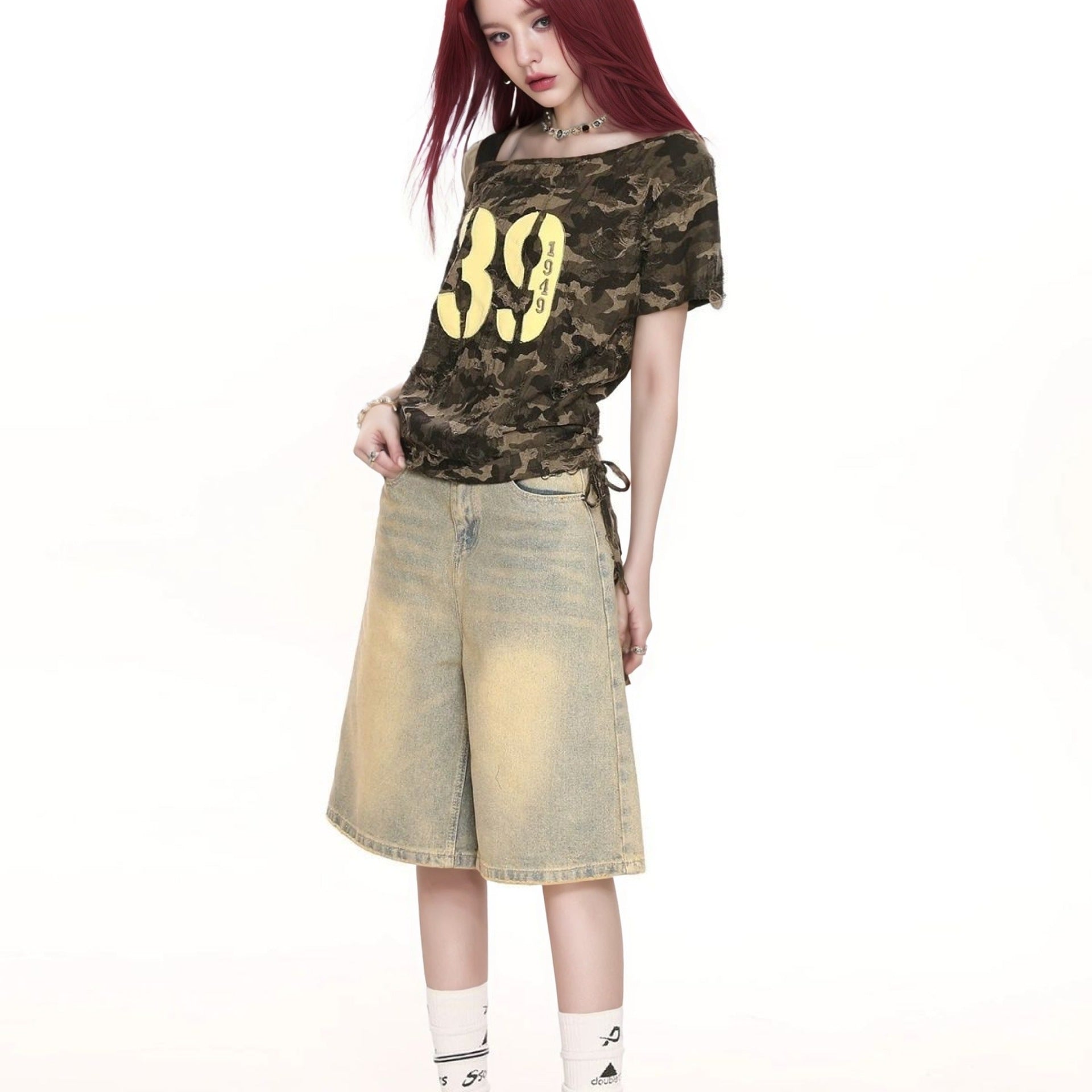 Women Colourblocked One Shoulder Top