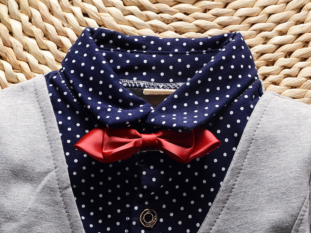 Boys Printed Pure Cotton Shirt with Trousers & Waistcoat