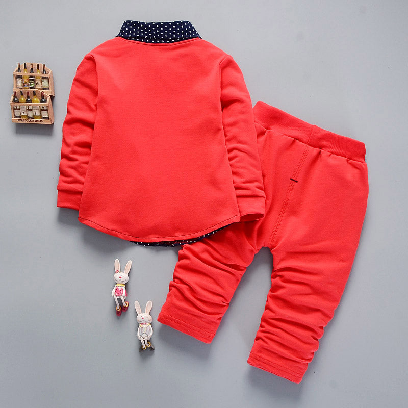 Boys Printed Pure Cotton Shirt With Trousers